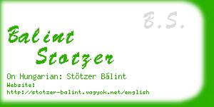 balint stotzer business card